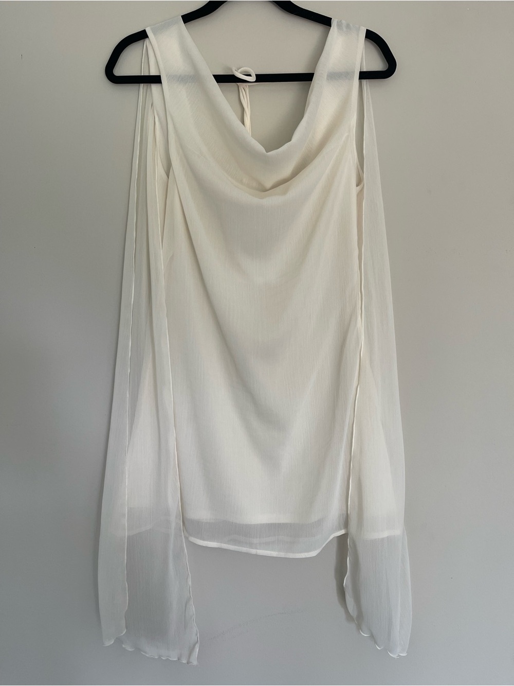 Altar'd State Cream Draped Cowl Neck Mini Dress